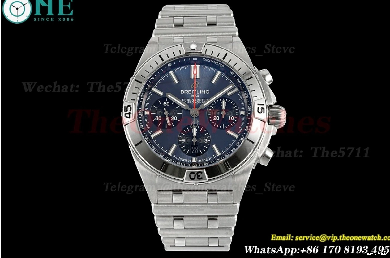 TF A7750 SS Stk B01 Chronomat Blue 42MM SS 0203